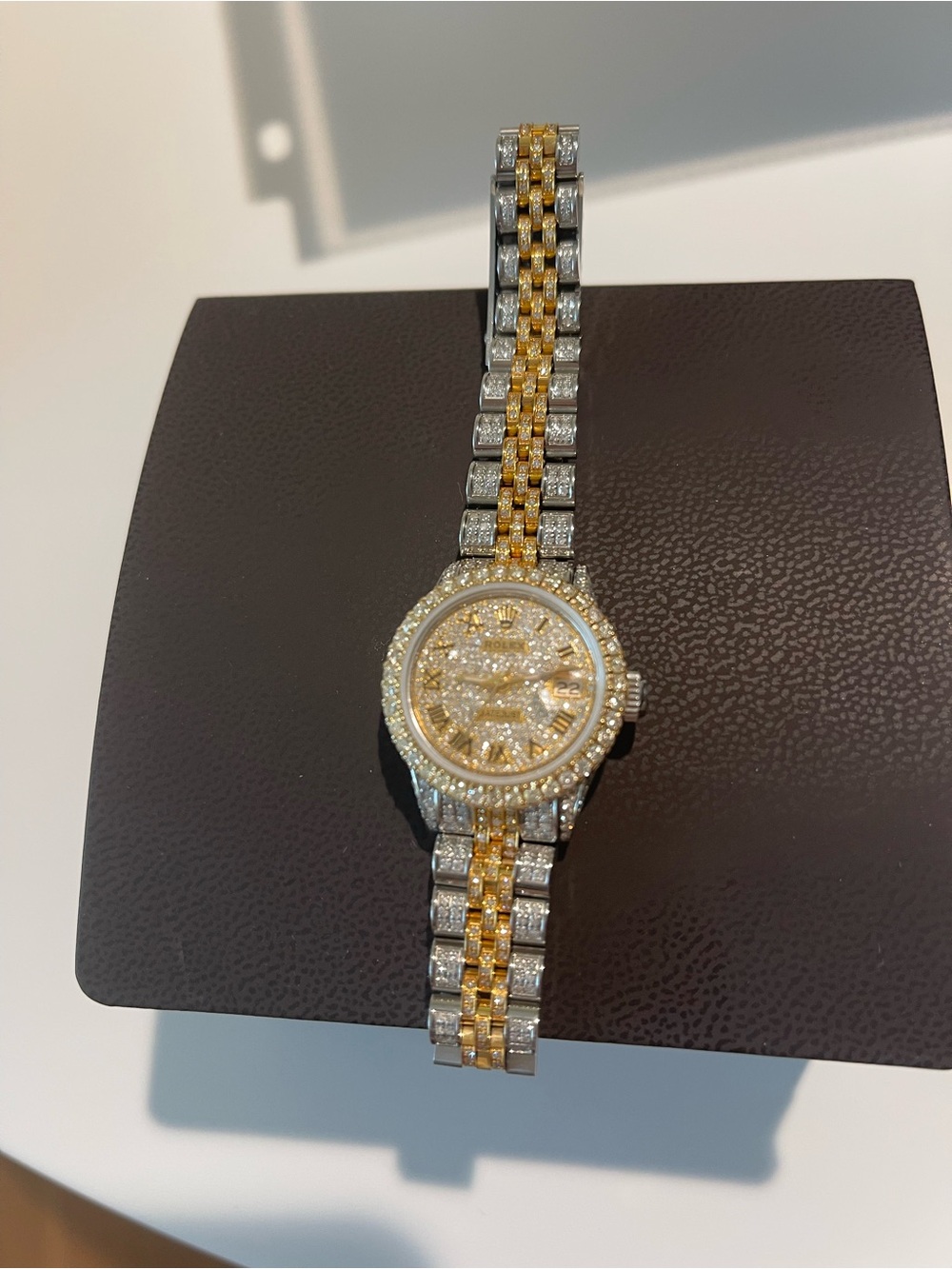 Rolex Lady Datejust 6516 Two-Tone Diamond Watch 26mm Automatic Vintage